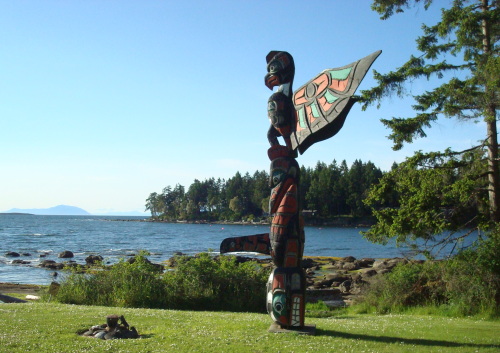 Totem pole at The Haven